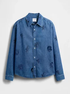 Jean-Michel Basquiat Printed Denim Shirt