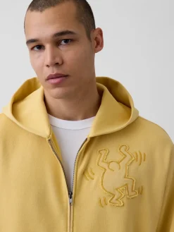 Keith Haring Heavyweight Crop Zip Hoodie