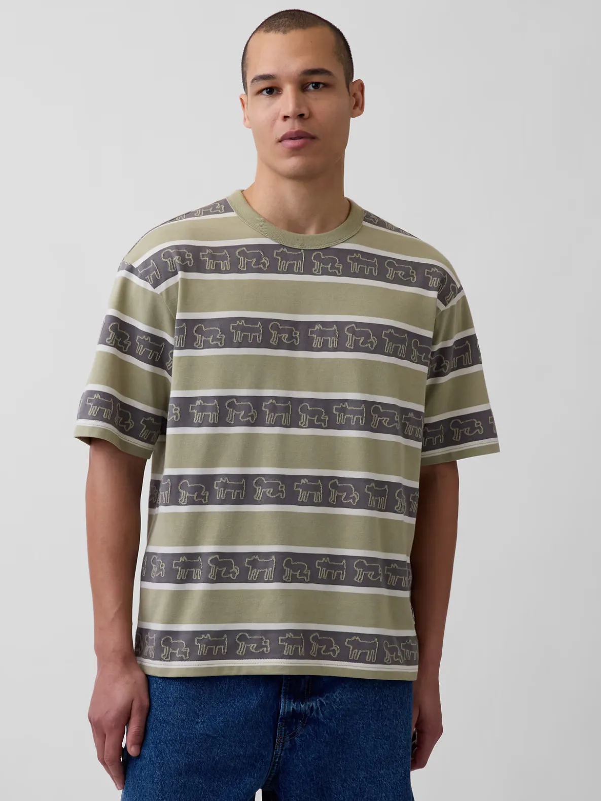Keith Haring Oversized Stripe T-Shirt