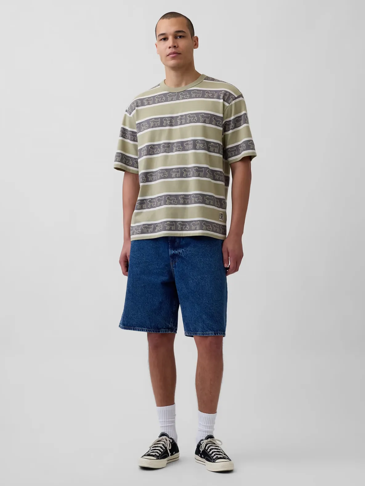 Keith Haring Oversized Stripe T-Shirt
