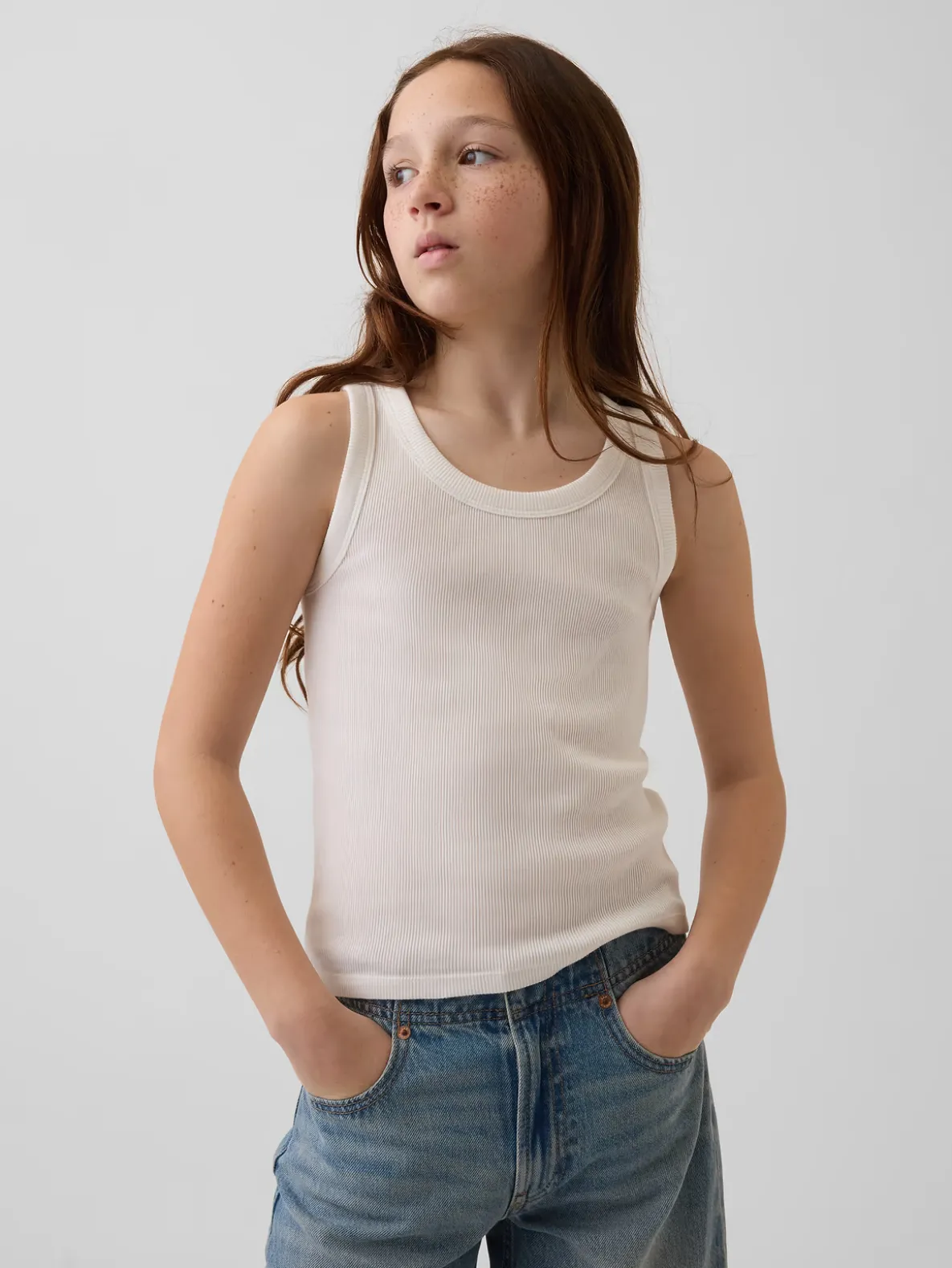 Kid Rib Scoop Tank Top