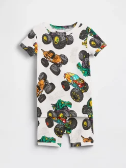Kids & Baby Hot Wheels Organic Brushed Cotton PJ Short Set