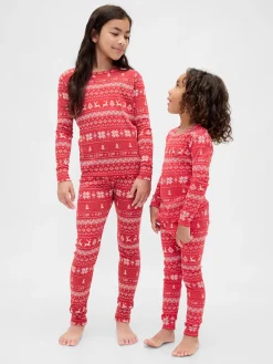Kids & Baby Organic Brushed Cotton Holiday PJ Set