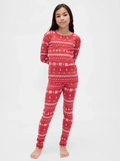Kids & Baby Organic Brushed Cotton Holiday PJ Set