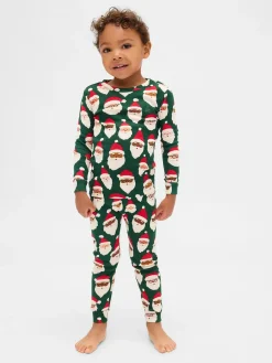 Kids & Baby Organic Brushed Cotton Holiday PJ Set
