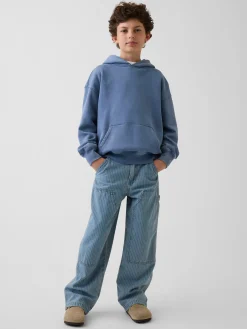Kids Baggy Stripe Double-Knee Carpenter Jeans