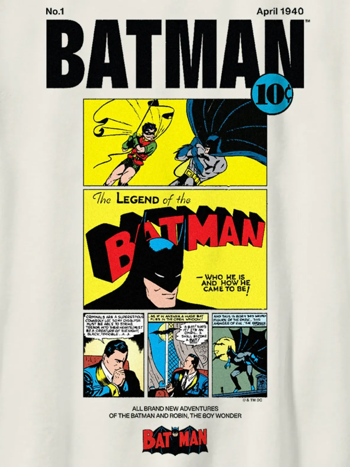 Kids Batman Vintage Comic Graphic T-Shirt