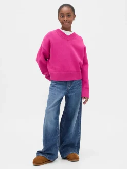 Kids Boxy V-Neck Sweater