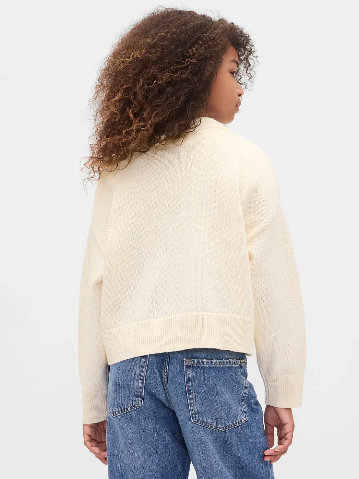 Kids Boxy V-Neck Sweater