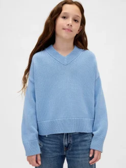 Kids Boxy V-Neck Sweater