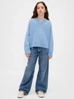 Kids Boxy V-Neck Sweater