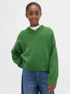 Kids Boxy V-Neck Sweater