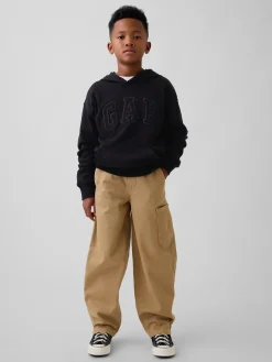 Kids Brushed Cargo Baggy Taper Pants