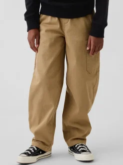 Kids Brushed Cargo Baggy Taper Pants