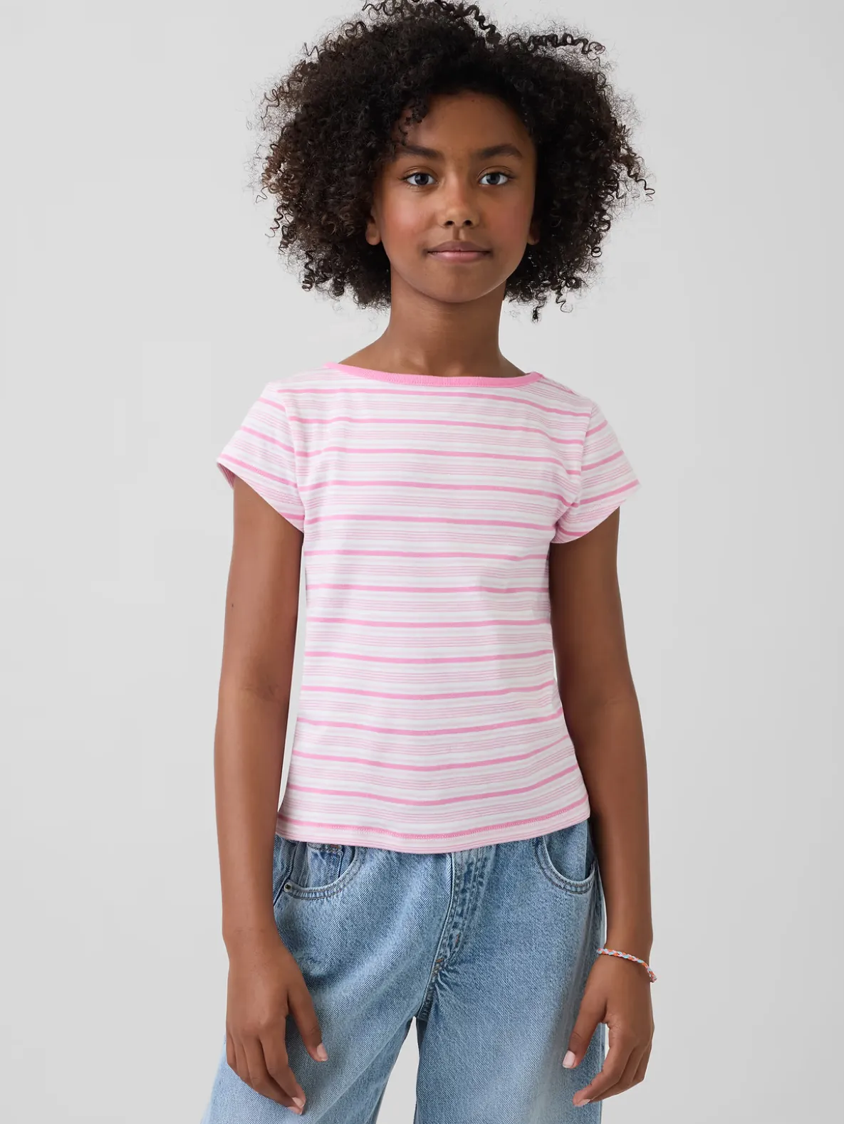 Kids Cap-Sleeve Fitted T-Shirt