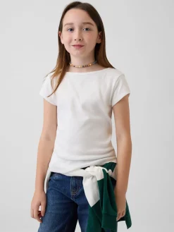 Kids Cap-Sleeve Fitted T-Shirt