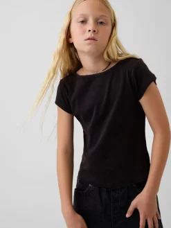 Kids Cap-Sleeve Fitted T-Shirt