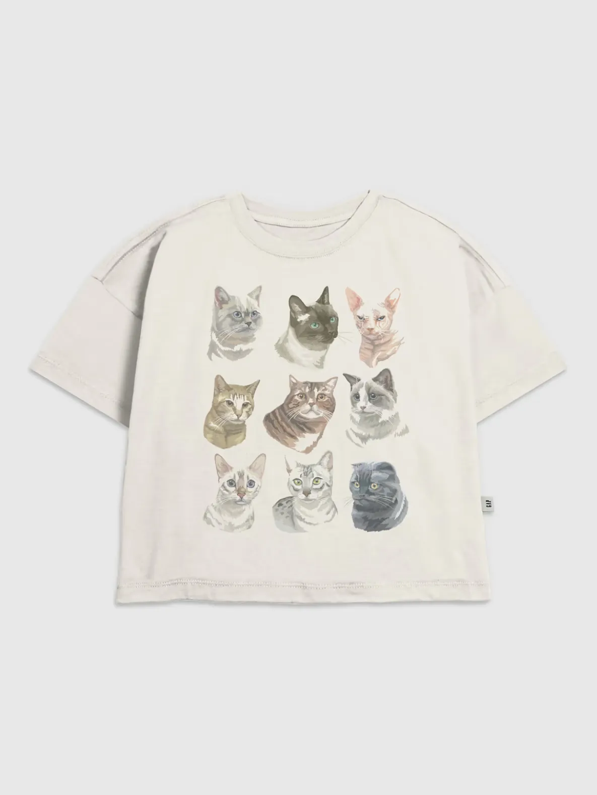 Kids Cat Faces Graphic T-Shirt
