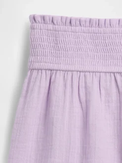 Kids Cotton Gauze Butterfly-Hem Shorts