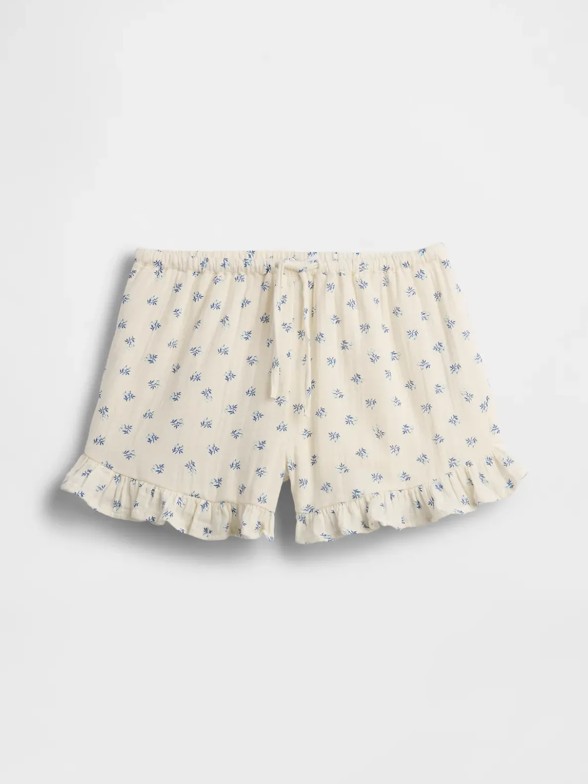 Kids Cotton Gauze Easy Ruffle Shorts