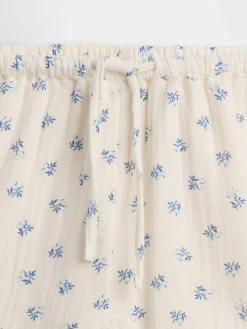 Kids Cotton Gauze Easy Ruffle Shorts