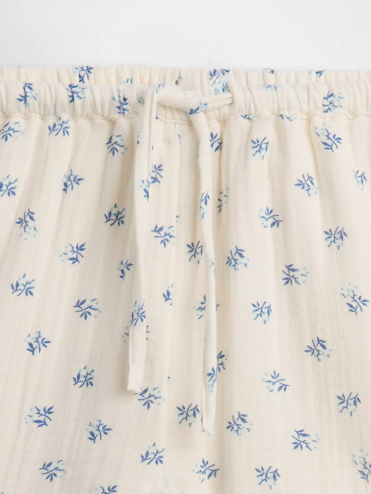 Kids Cotton Gauze Easy Ruffle Shorts