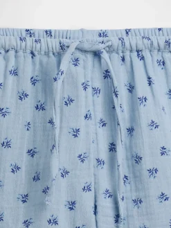 Kids Cotton Gauze Easy Ruffle Shorts