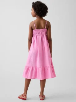 Kids Cotton Gauze Midi Dress