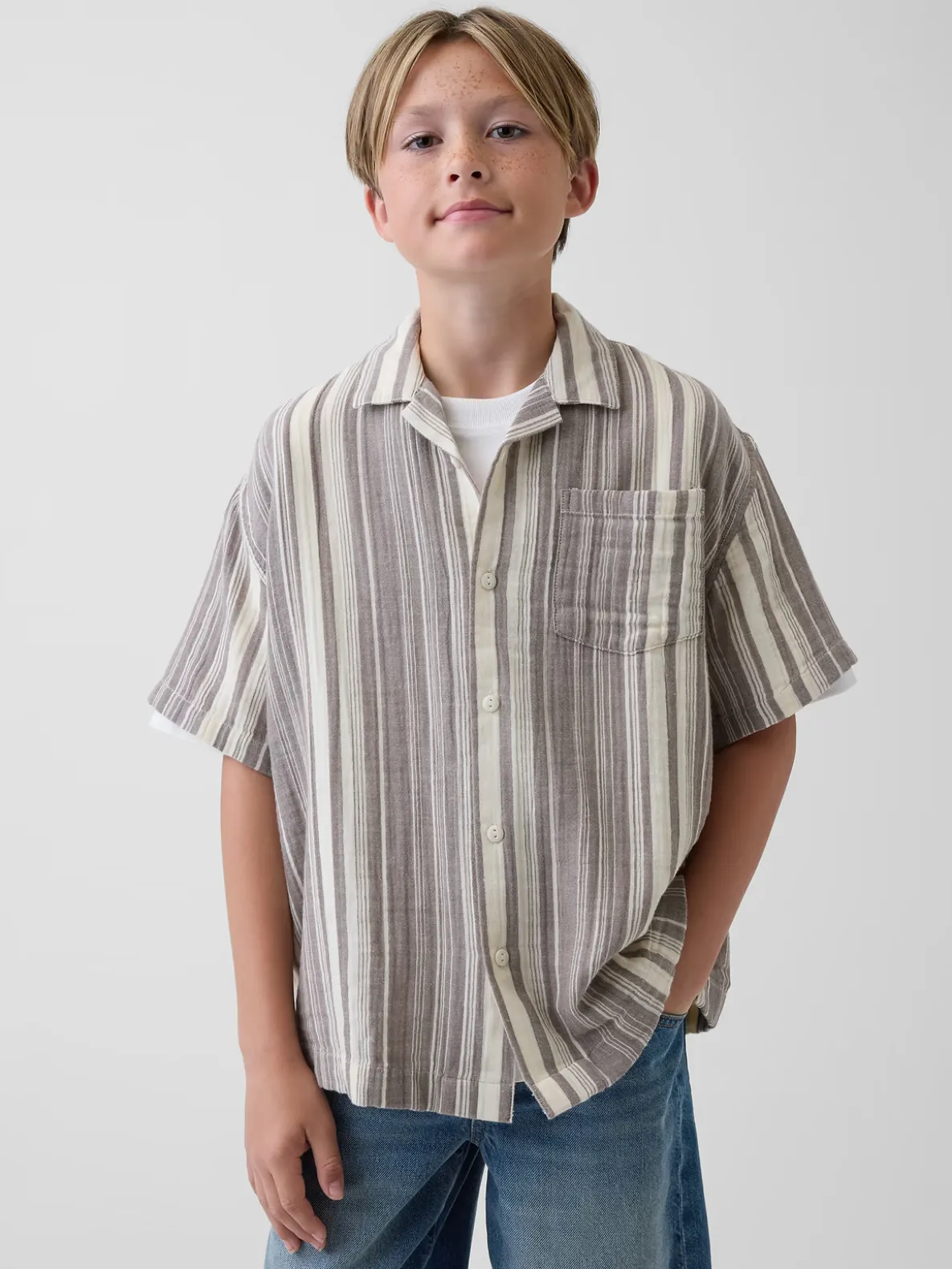 Kids Cotton Gauze Shirt