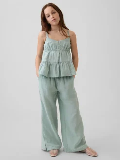 Kids Cotton Gauze Tiered Tank Top