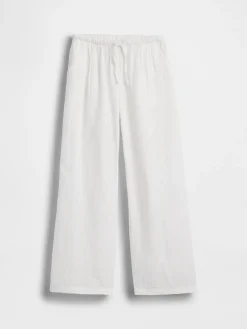 Kids Cotton Gauze Wide-Leg Pants