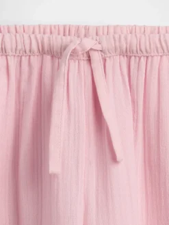 Kids Cotton Gauze Wide-Leg Pants