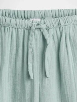 Kids Cotton Gauze Wide-Leg Pants