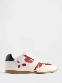 Kids Cow Print Sneakers