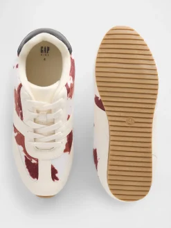 Kids Cow Print Sneakers