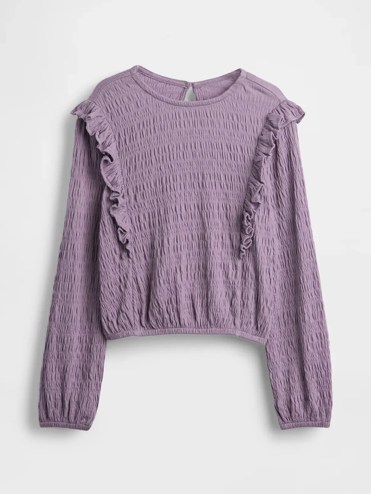 Kids Crinkle Knit Ruffle Top