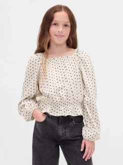 Kids Crinkle Peplum Top