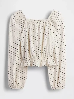 Kids Crinkle Peplum Top