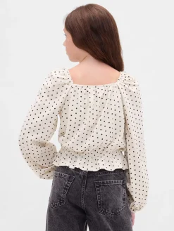 Kids Crinkle Peplum Top