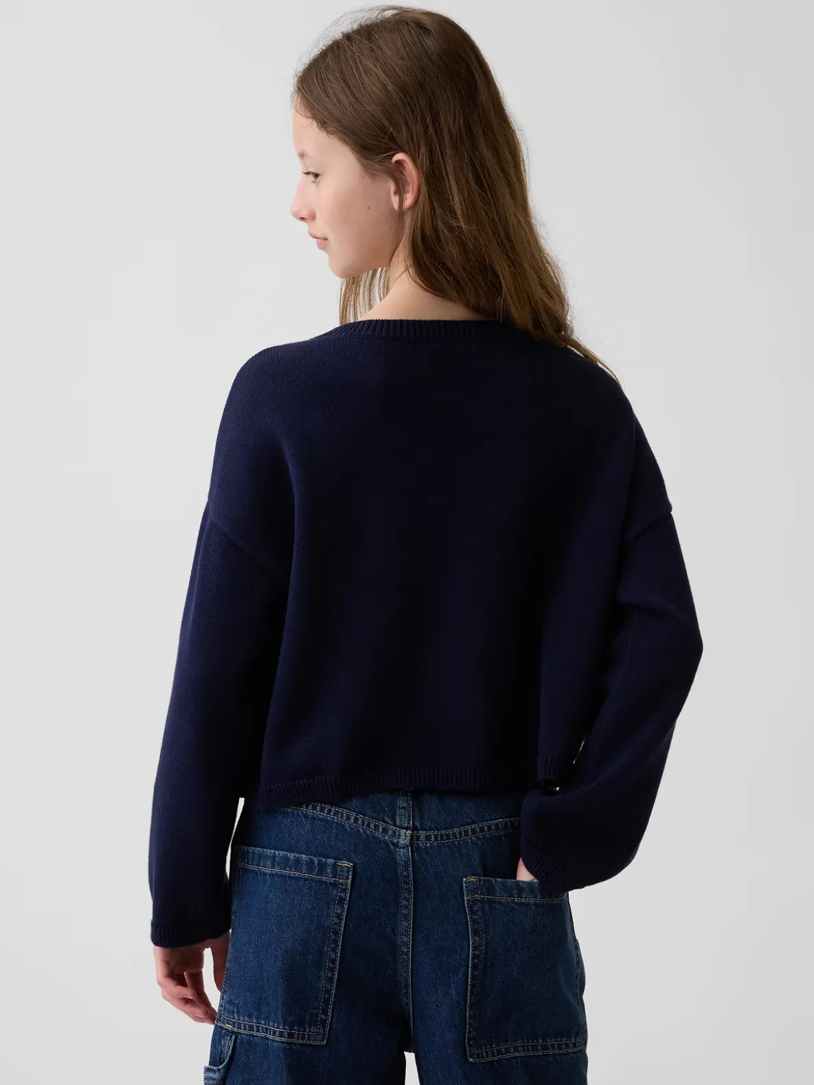 Kids Crochet Oversized Americana Sweater