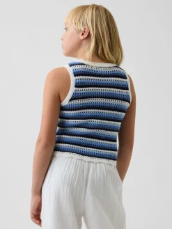 Kids Crochet Stripe Tank Top