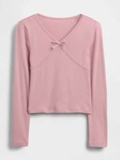 Kids Cross Front Bow T-Shirt
