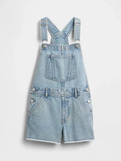 Kids Denim Loose Shortalls