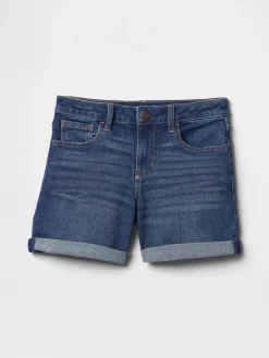 Kids Denim Midi Shorts