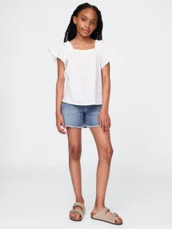 Kids Denim Midi Shorts