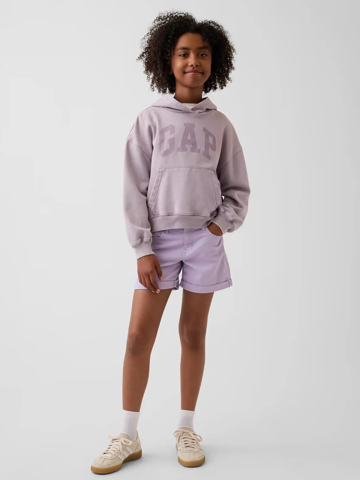 Kids Denim Midi Shorts