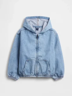 Kids Denim Relaxed Hooded Jacket