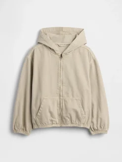 Kids Denim Relaxed Hooded Jacket