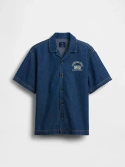 Kids Denim Relaxed New York Logo Shirt