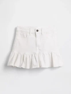 Kids Denim Ruffle Mini Skirt